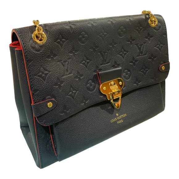 Louis Vuitton Vavin Handbag Monogram Empreinte Leather PM NAVY BLUE - Picture 6 of 6